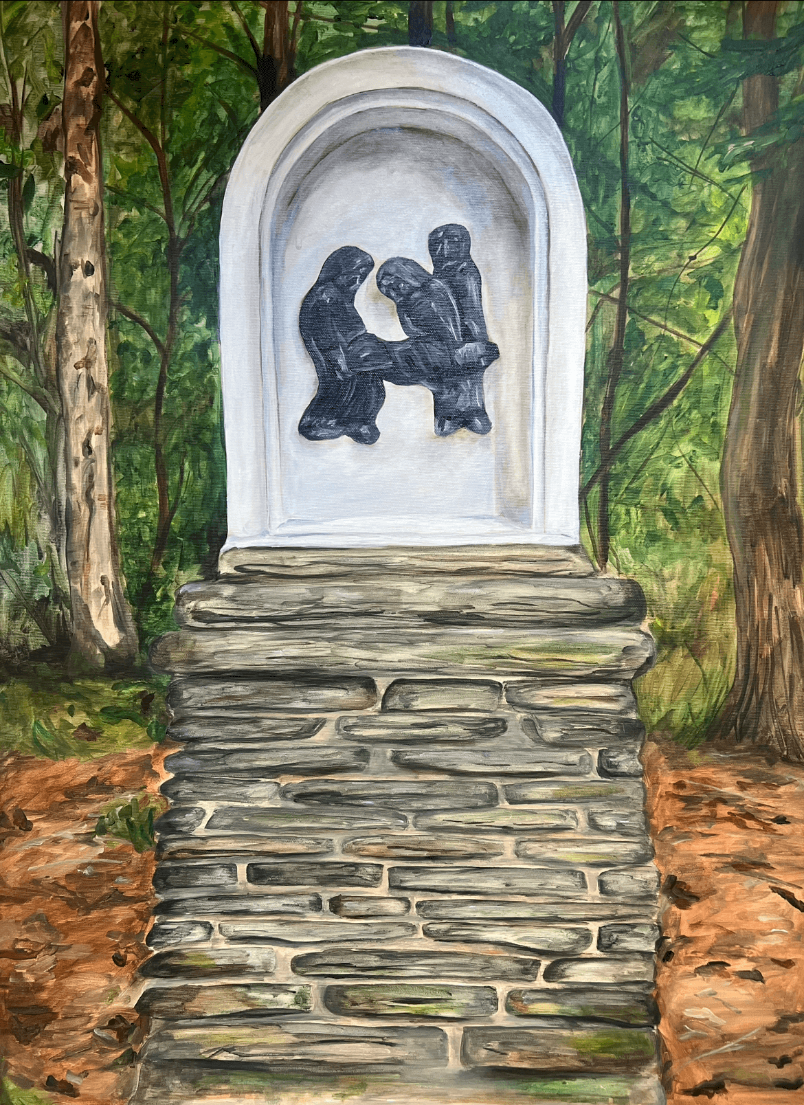 Jesus wird ins Grab gelegt, Acryl und Öl auf Leinwand, 2025