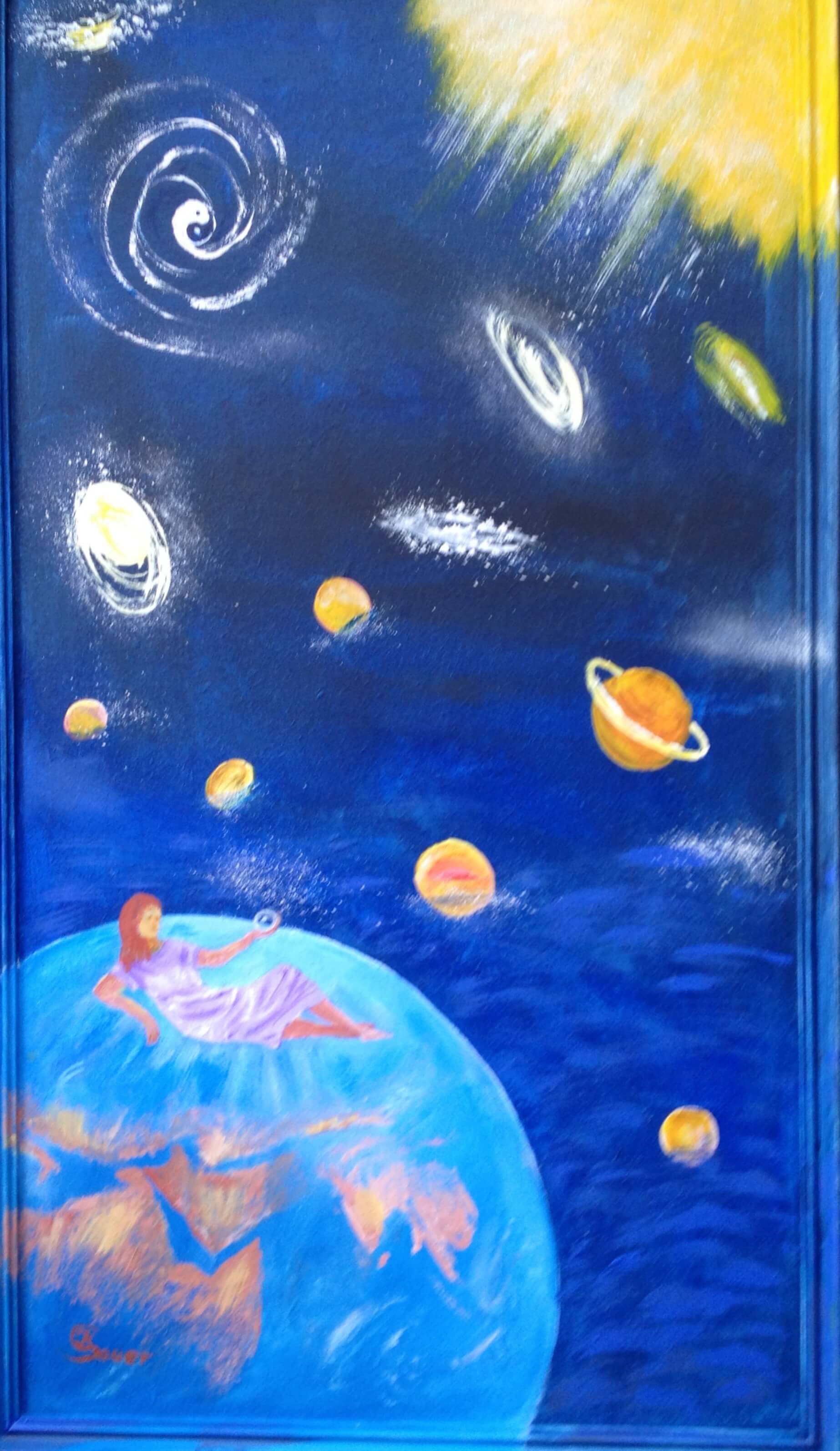 Meine Welt, Acryl auf Holz