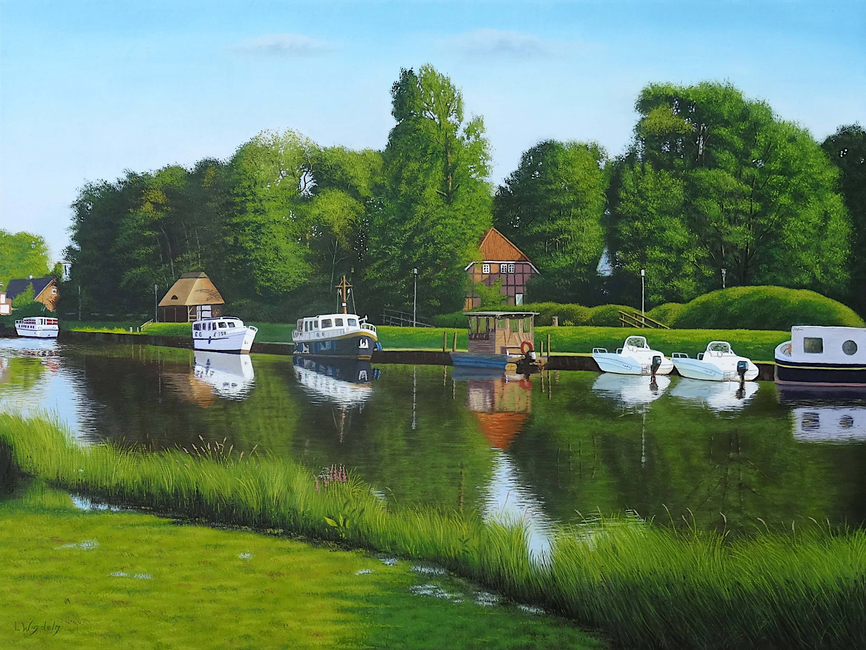 Boote an einem Sommerabend