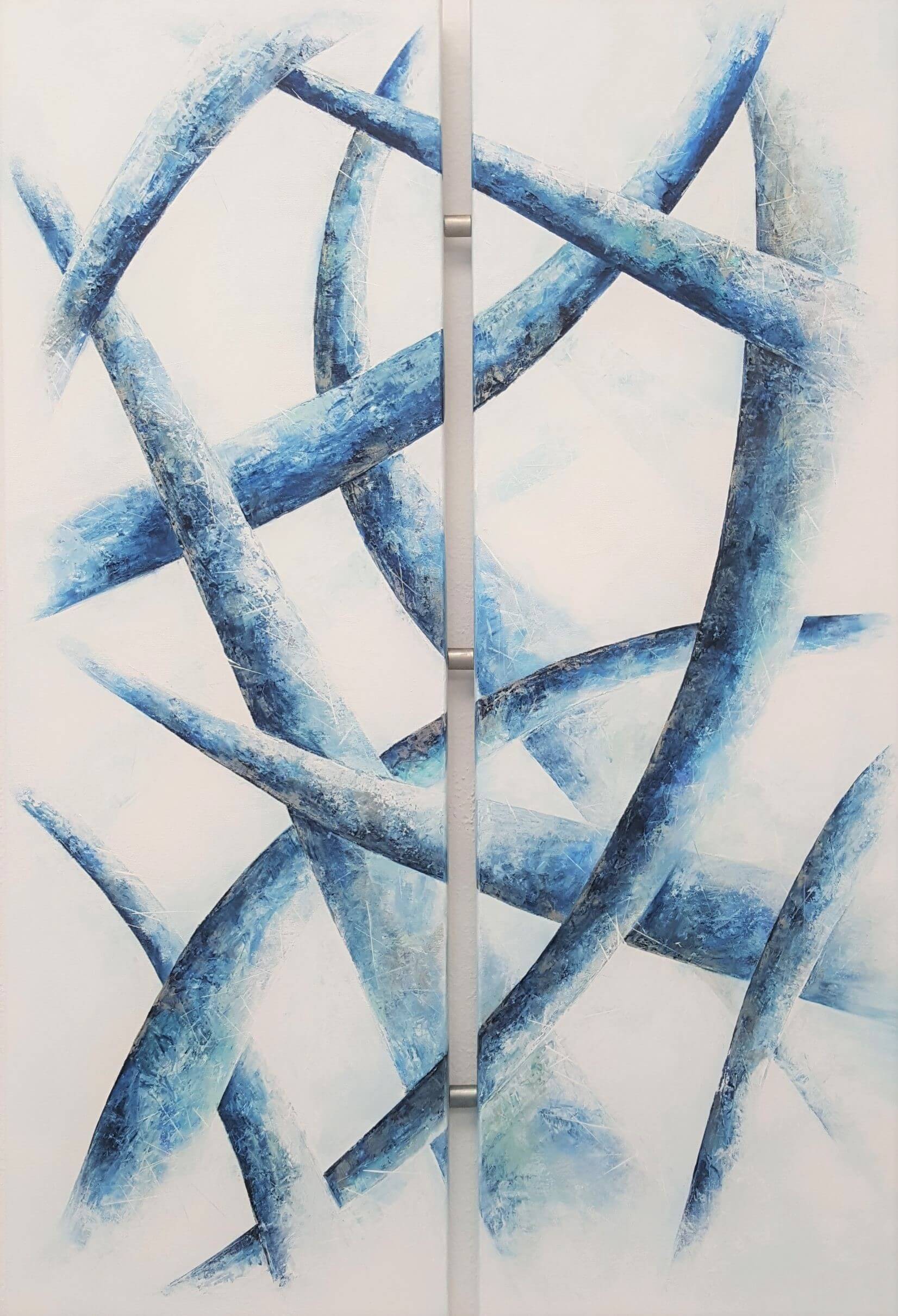 MULTIVERSUM, Acryl auf Leinwand, Diptychon, 120 x 90, 2020